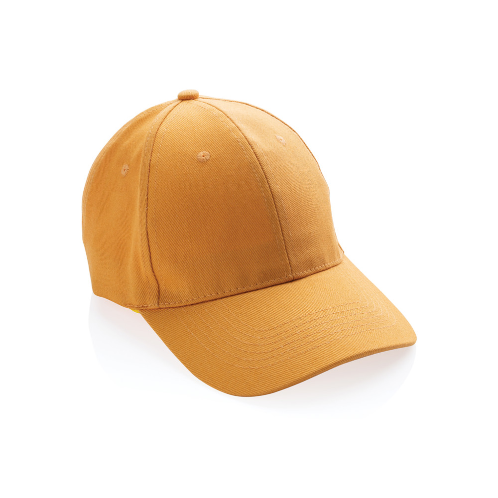 Impact 6 panel 280gr Recycled cotton cap with AWARE™ tracer - sundial orange (± PMS 16-1148TCX)