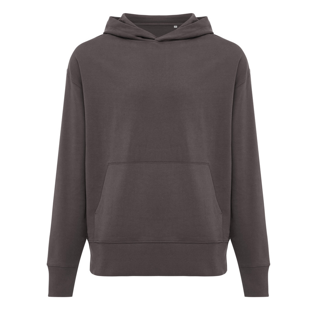 IQONIQ Yoho recycled cotton relaxed hoodie - anthracite (± PMS 19-3900 TCX)