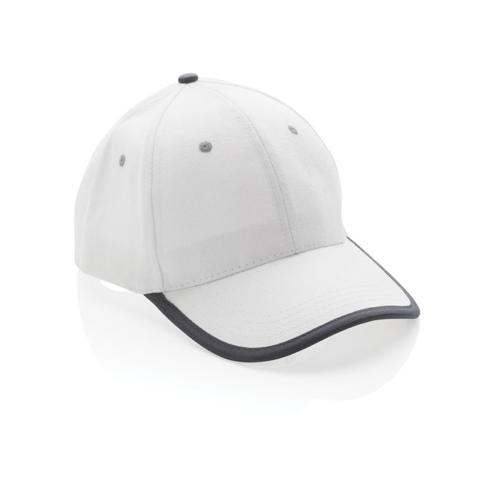Impact AWARE™ Brushed rcotton 6 panel contrast cap 280gr - white (± PMS White)