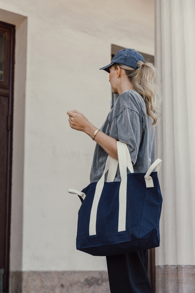 BEAU AWARE™ Beach bag 400gsm recycled canvas, with side hand