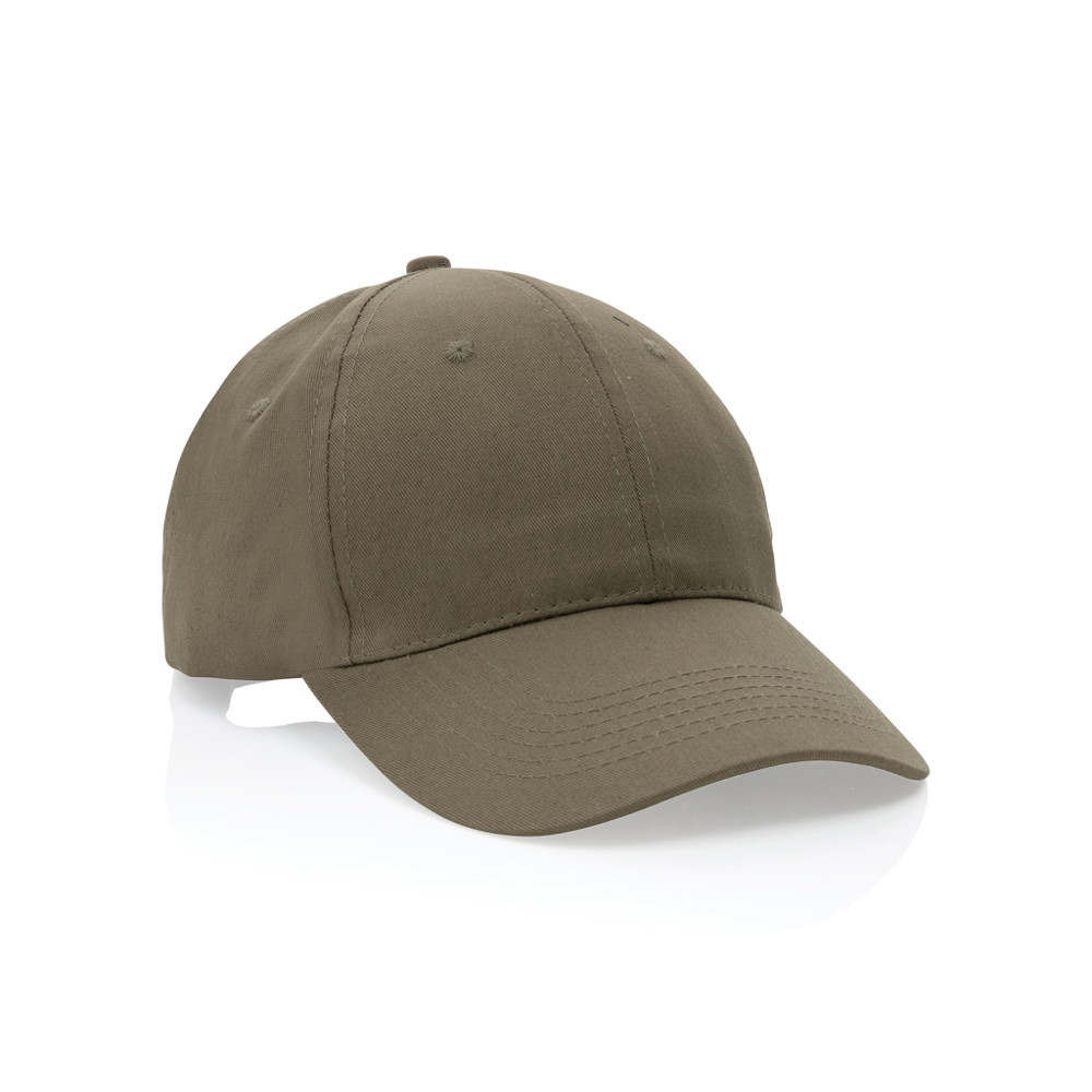 Impact 6 panel 190gr Recycled cotton cap with AWARE™ tracer - green (± PMS Green C)