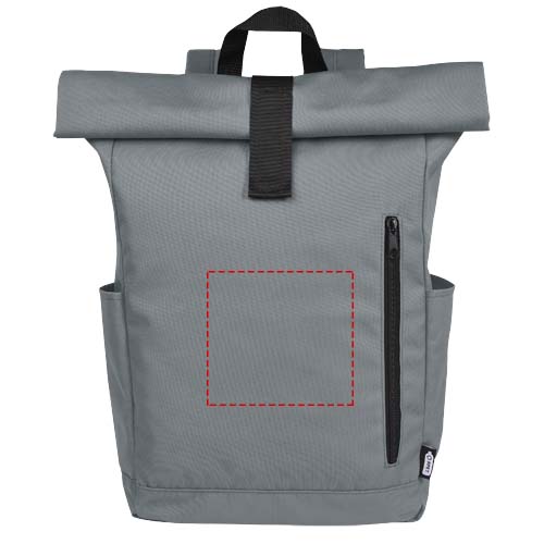 Byron 15.6" GRS RPET roll-top backpack 18L