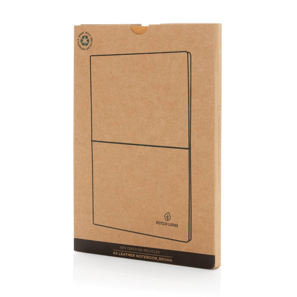 A5 GRS recycled leather notebook