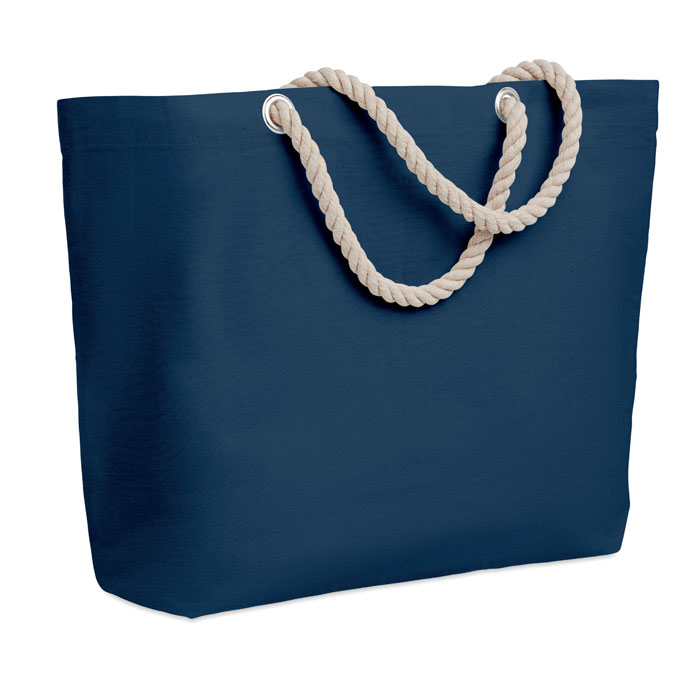 MENORCA - Beach bag with cord handle - blue
