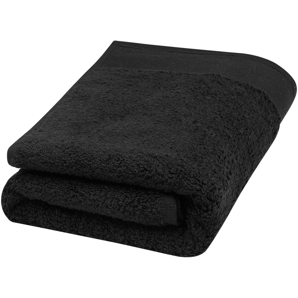Nora 550 g/m² cotton towel 50x100 cm - Black