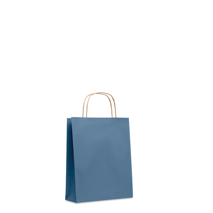 PAPER TONE S - Small Gift paper bag 90 gr/m² - blue
