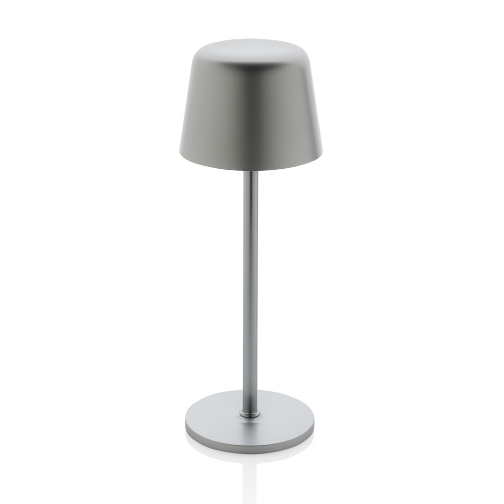 Zenic RCS recycled plastic USB re-chargable table lamp - silver (± PMS 428)