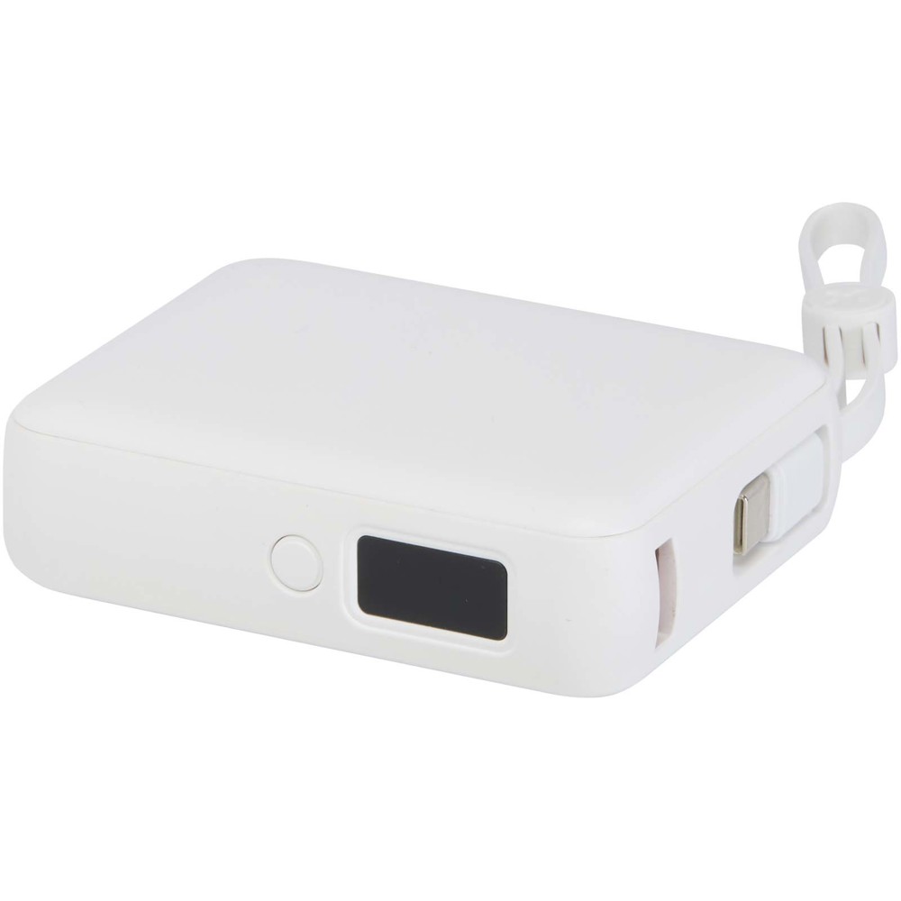 Acrux 10.000 mAh 35W tablet power bank with built in Type-C cable - made from recycled plastic