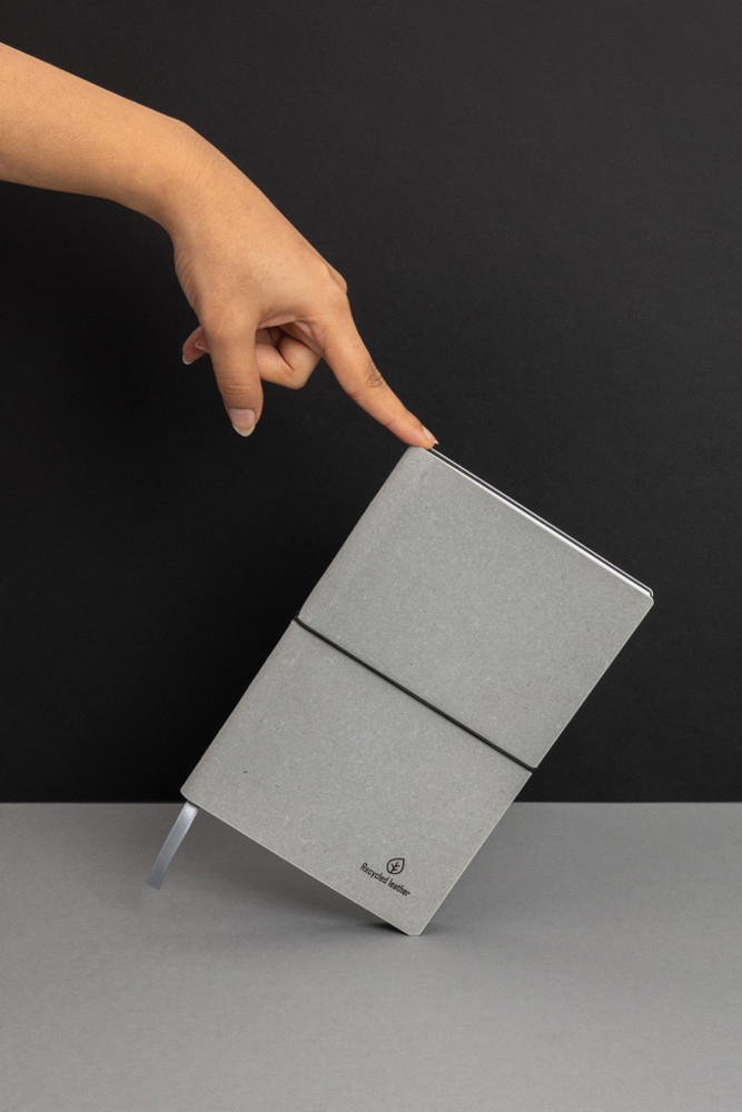 A5 GRS recycled leather notebook