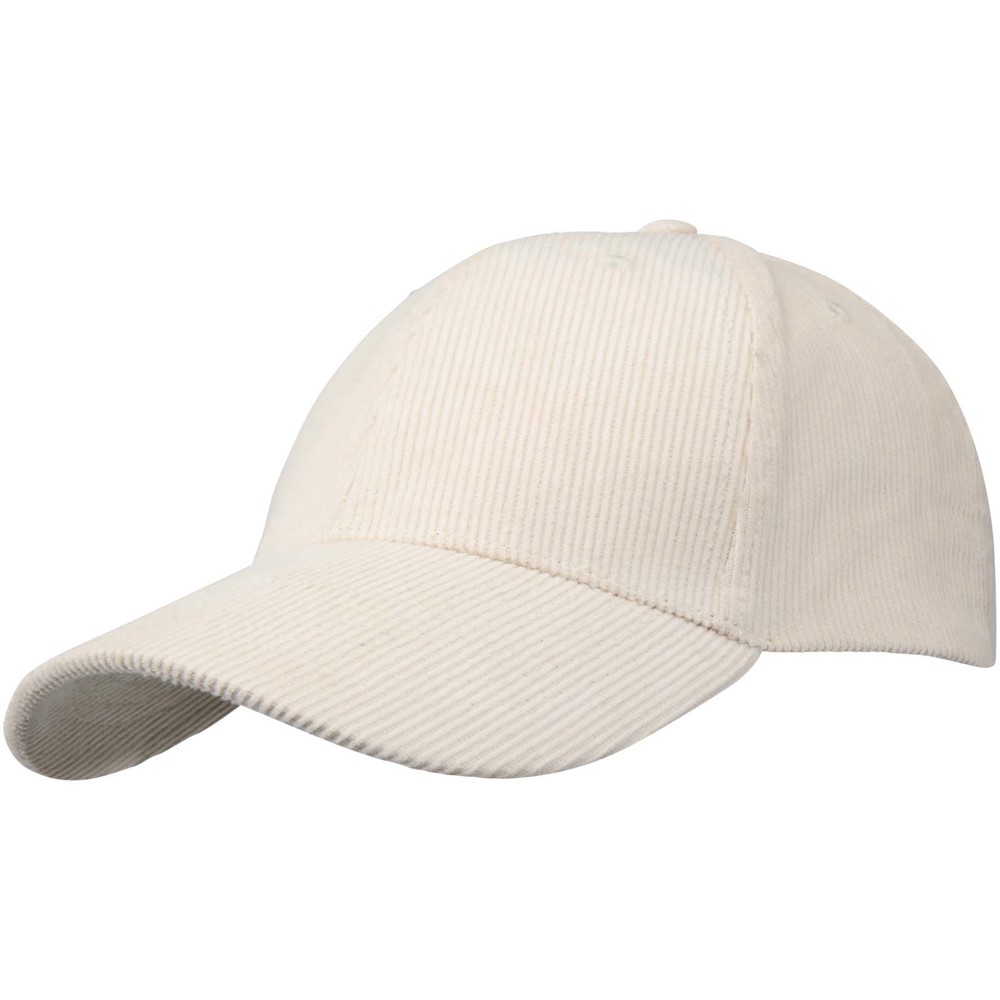 Hutton 6 panel 280 g/m² recycled corduroy cap - Sandstone
