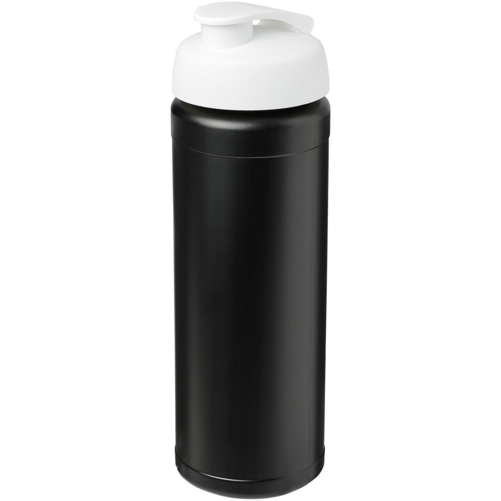 Baseline® Plus grip 750 ml flip lid sport bottle - Black, White