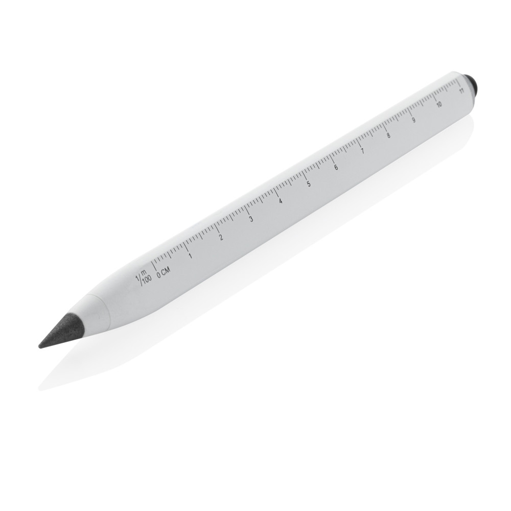 Eon RCS recycled aluminium infinity multitasking pen - white (± PMS White)