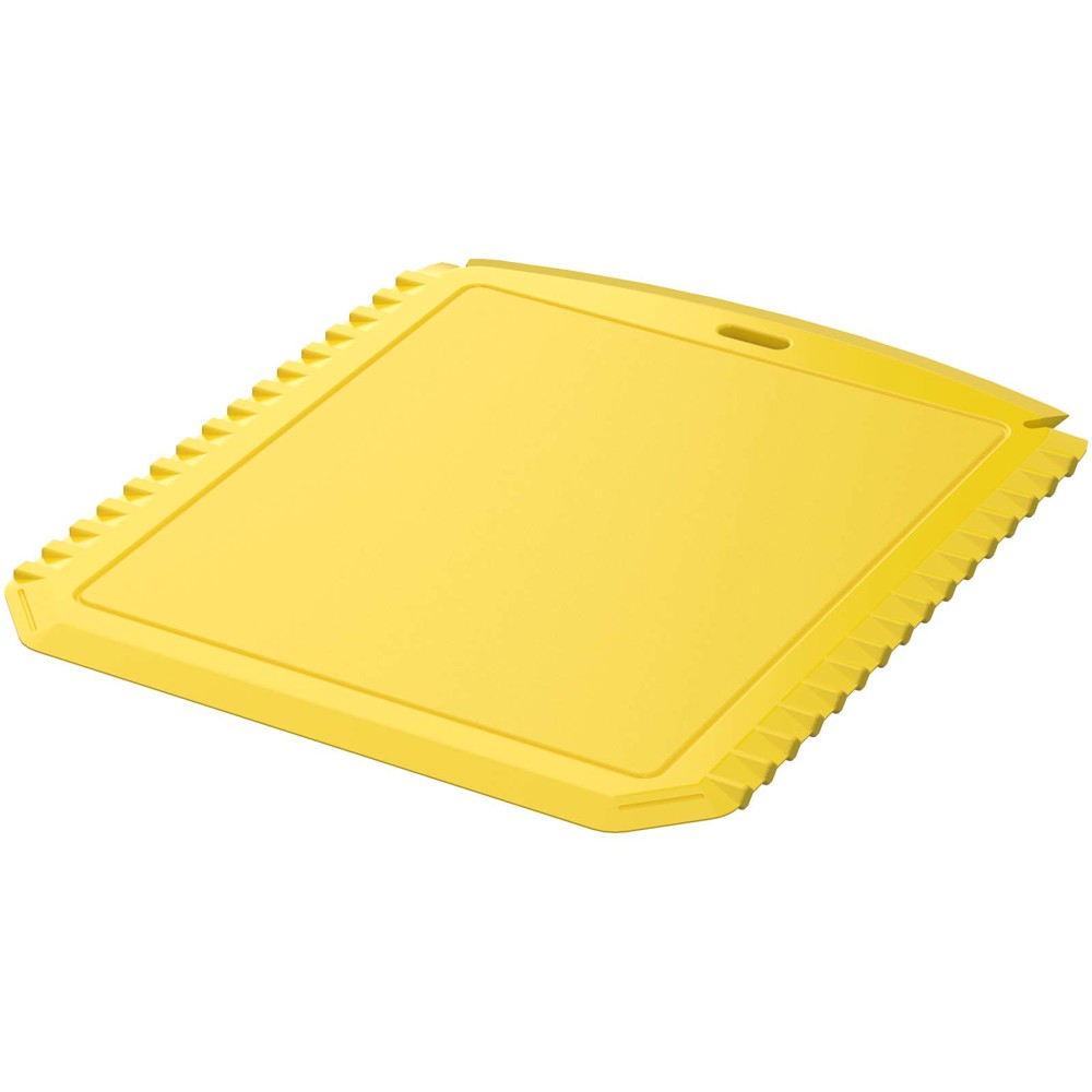 Thrym rectangular recycled plastic ice scraper - Yellow