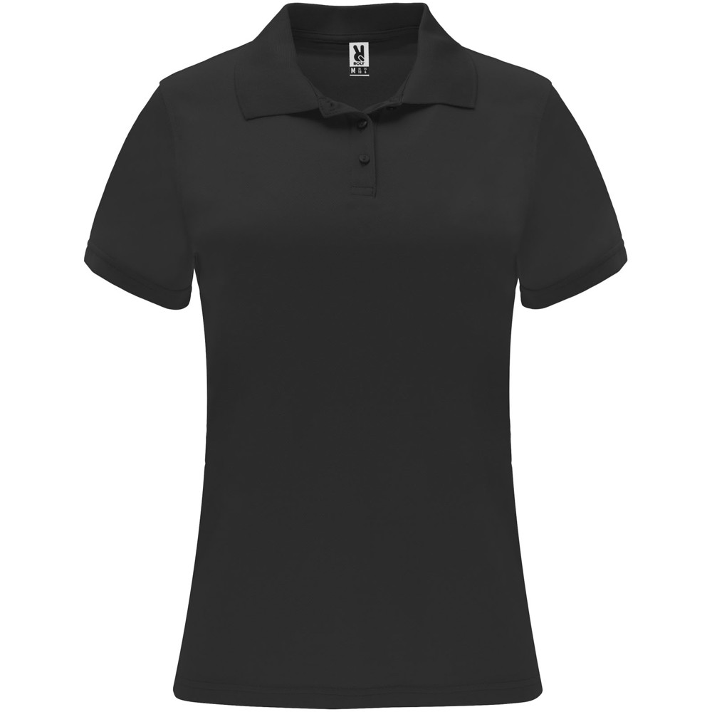 Monzha 150 g/m² short sleeve women's sports polo - Black