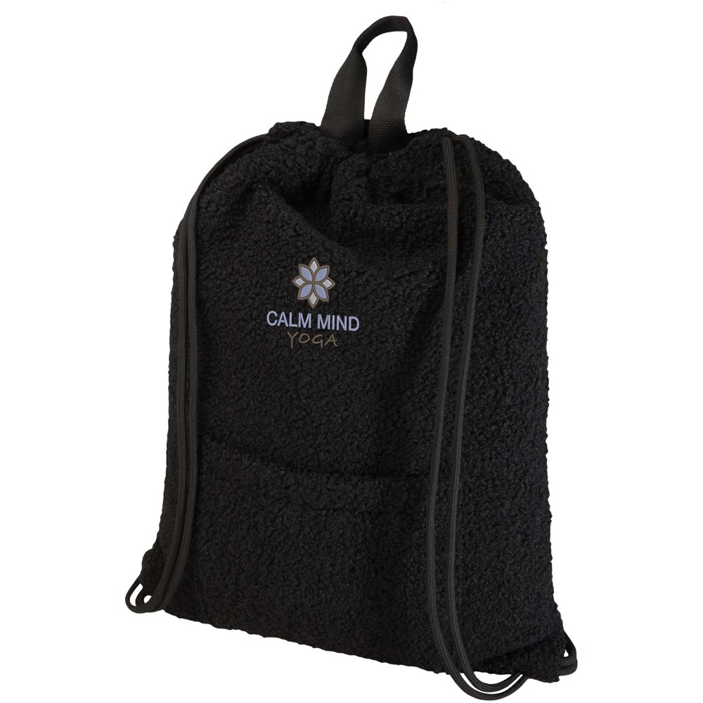 Bear GRS recycled sherpa drawstring backpack 9L