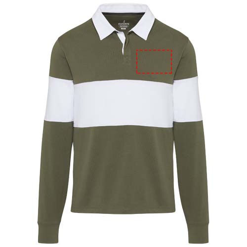 Clyde unisex organic rugby polo sweatshirt