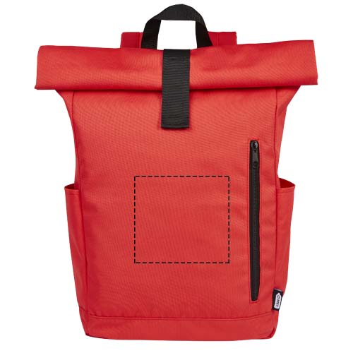 Byron 15.6" GRS RPET roll-top backpack 18L