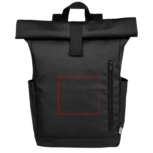 Byron 15.6" GRS RPET roll-top backpack 18L