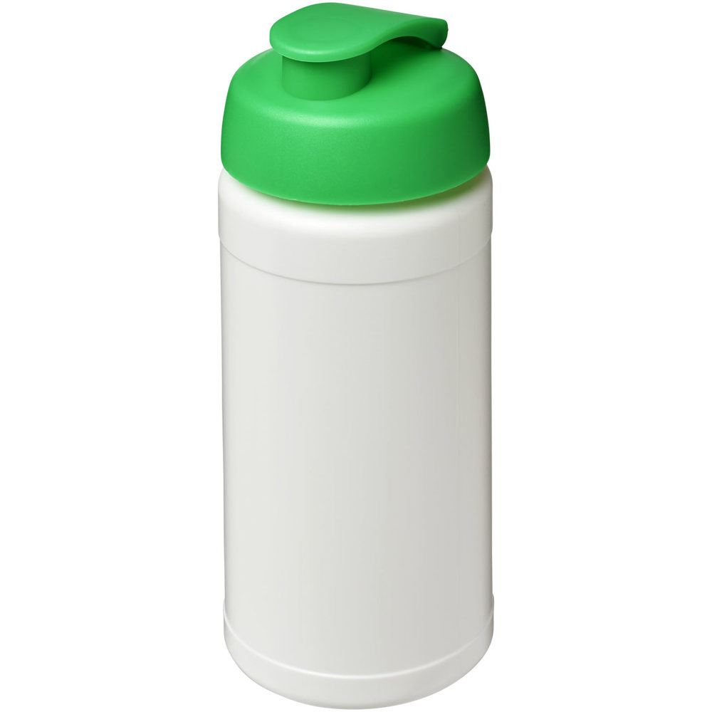 Baseline® Plus 500 ml flip lid sport bottle - White, Green