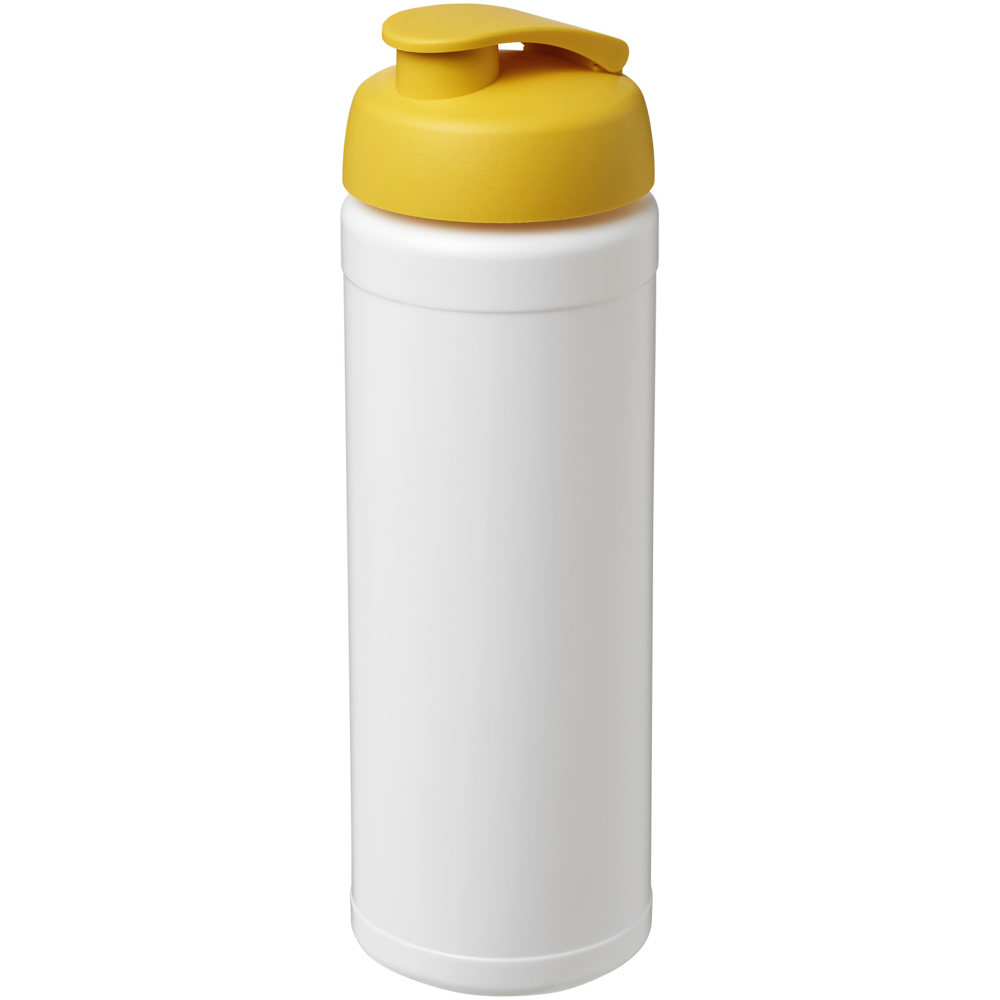 Baseline® Plus 750 ml flip lid sport bottle - White, Yellow