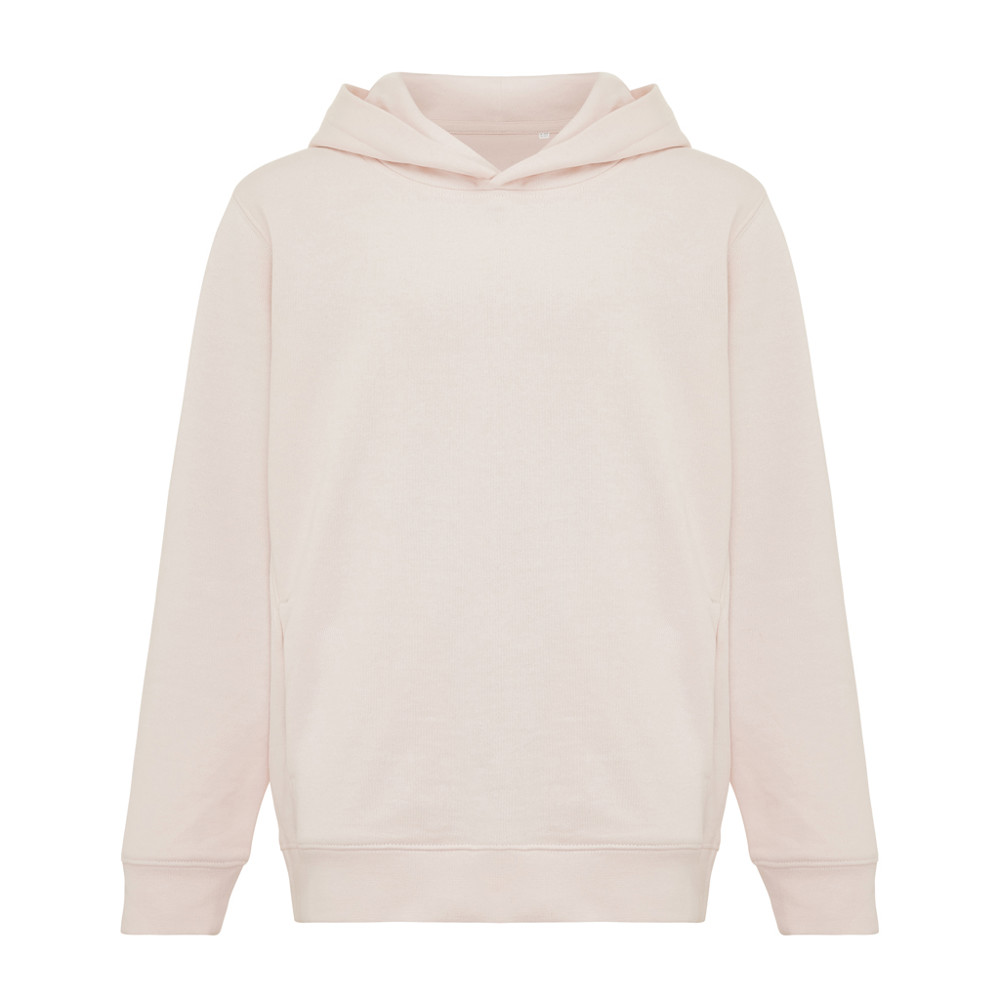 IQONIQ Yengo kids recycled cotton hoodie with sidepockets - cloud pink (± PMS 11-1408 TCX)