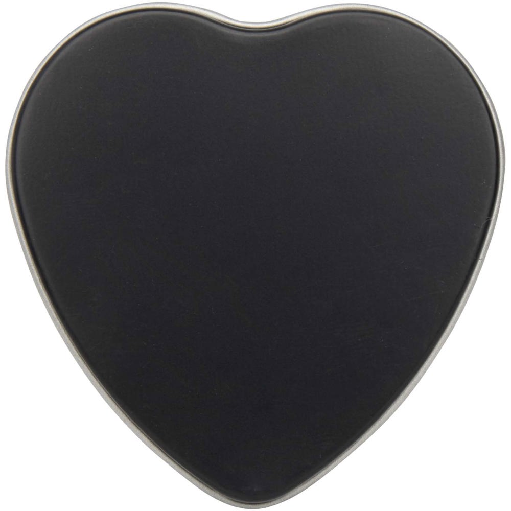Blissful heart-shaped tin candle with vanilla aroma