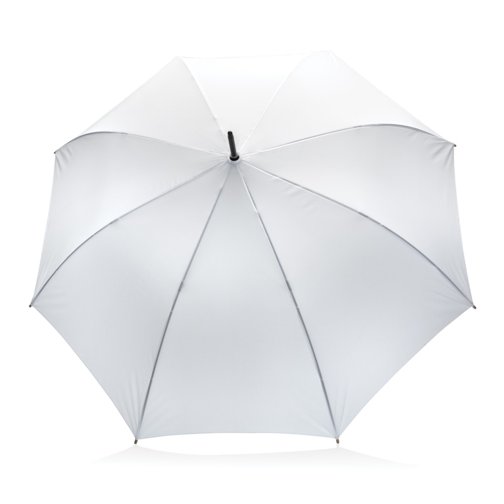 27" Impact AWARE™ RPET 190T auto open bamboo umbrella