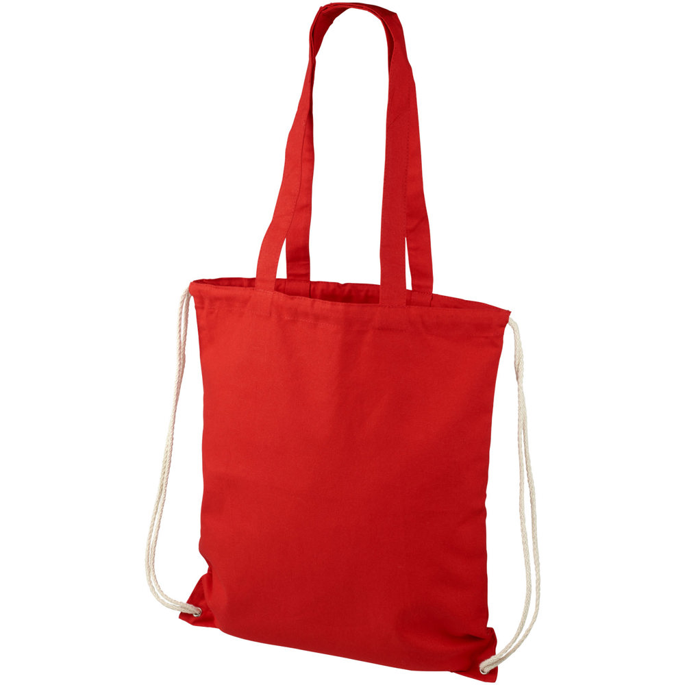 Eliza 240 g/m² cotton drawstring bag 6L - RED