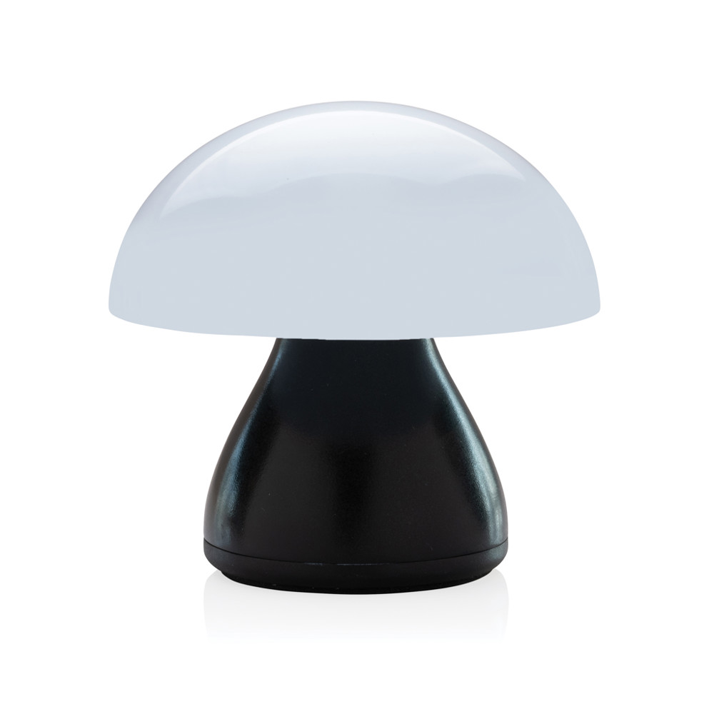 Luming RCS recycled plastic USB re-chargeable table lamp - black (± PMS Black)