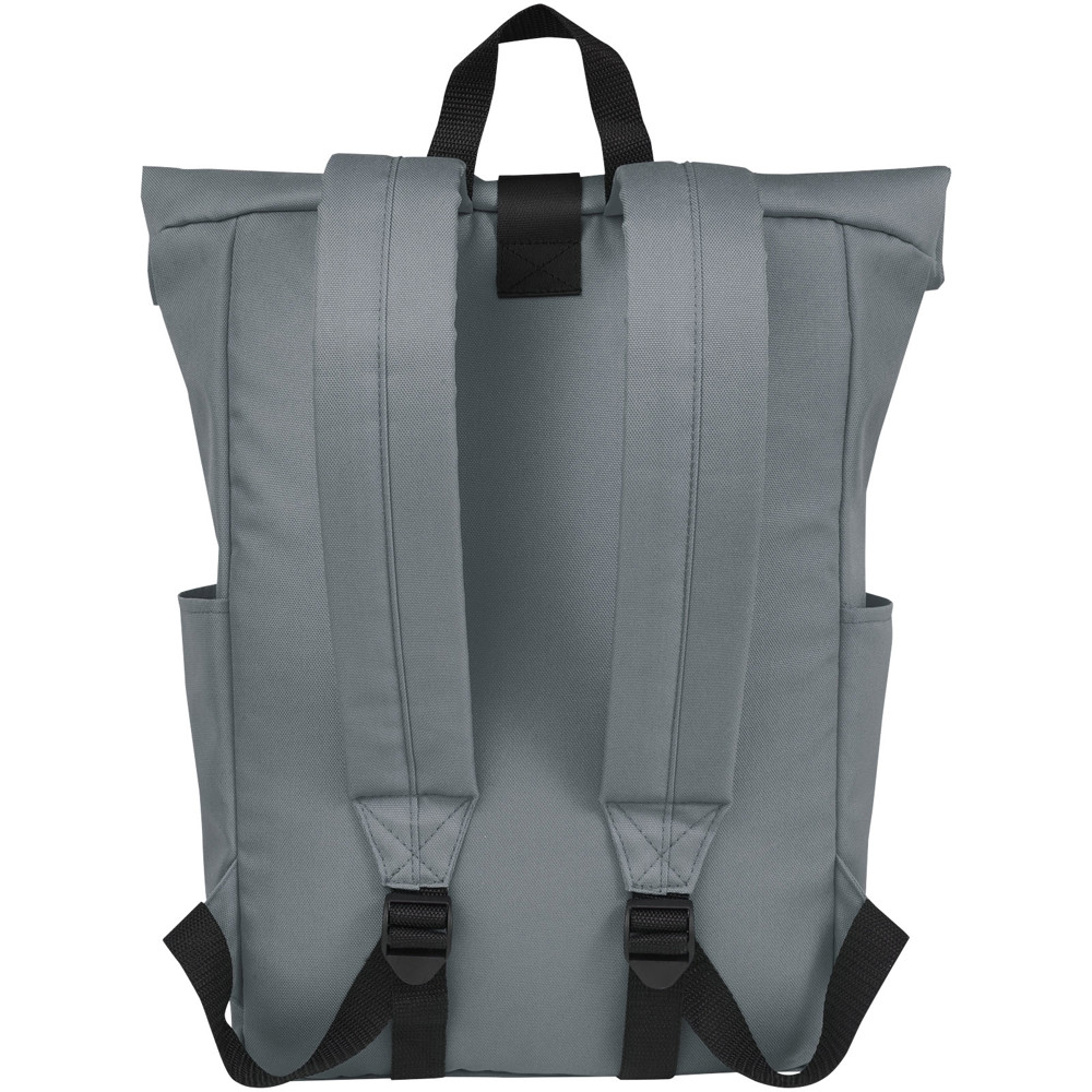 Byron 15.6" GRS RPET roll-top backpack 18L