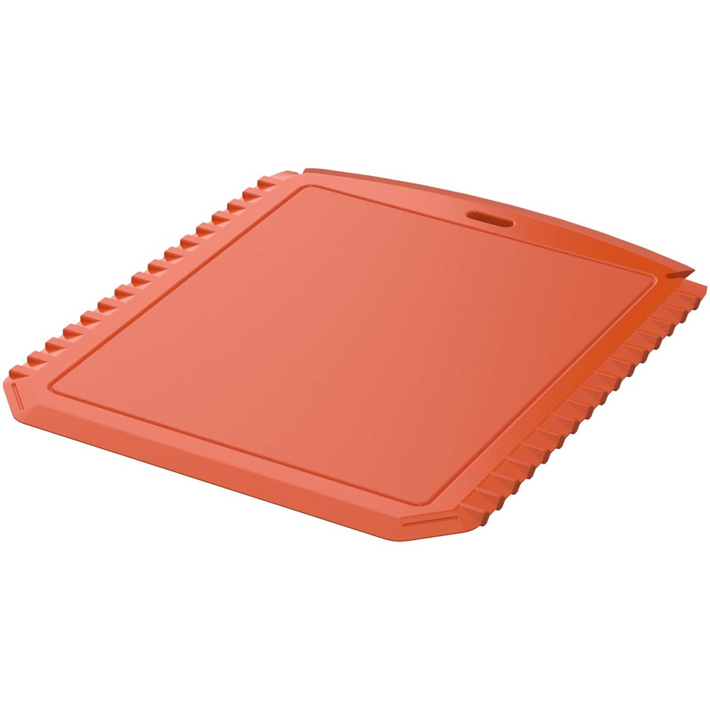 Thrym rectangular recycled plastic ice scraper - Orange