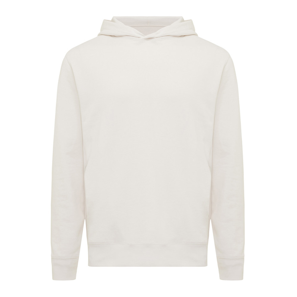 IQONIQ Yengo recycled cotton hoodie with sidepockets - ivory white (± PMS 12-2103 TCX)