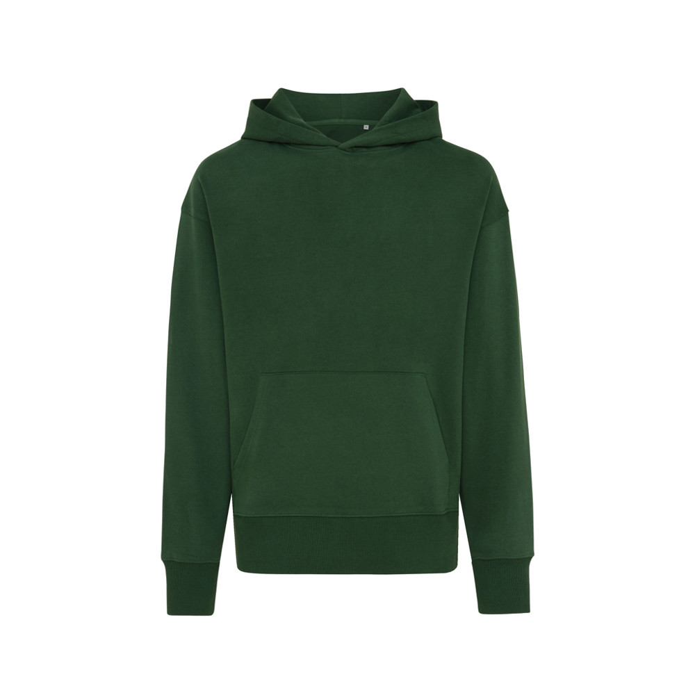 IQONIQ Yoho recycled cotton relaxed hoodie - forest green (± PMS 19-5920TCX)