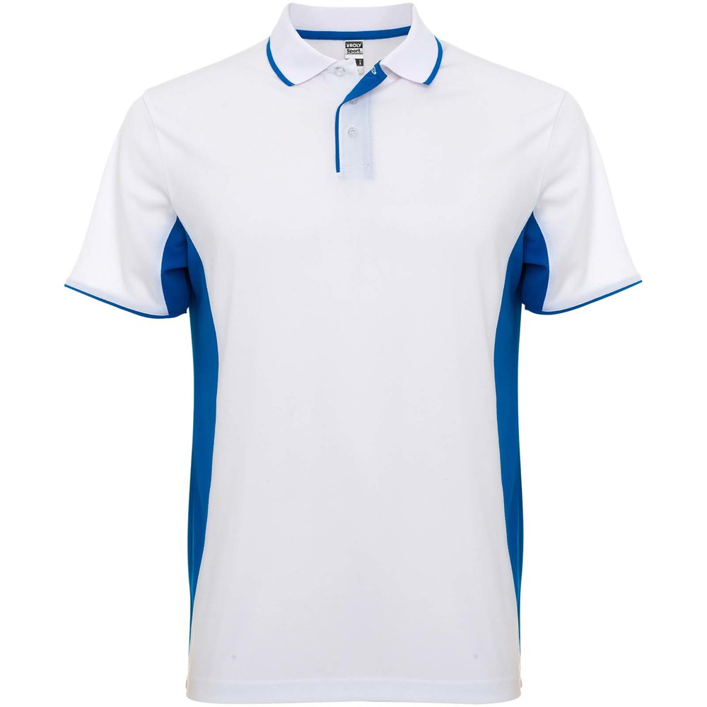 Montmelo 150 g/m² short sleeve unisex sports polo - White, Royal blue