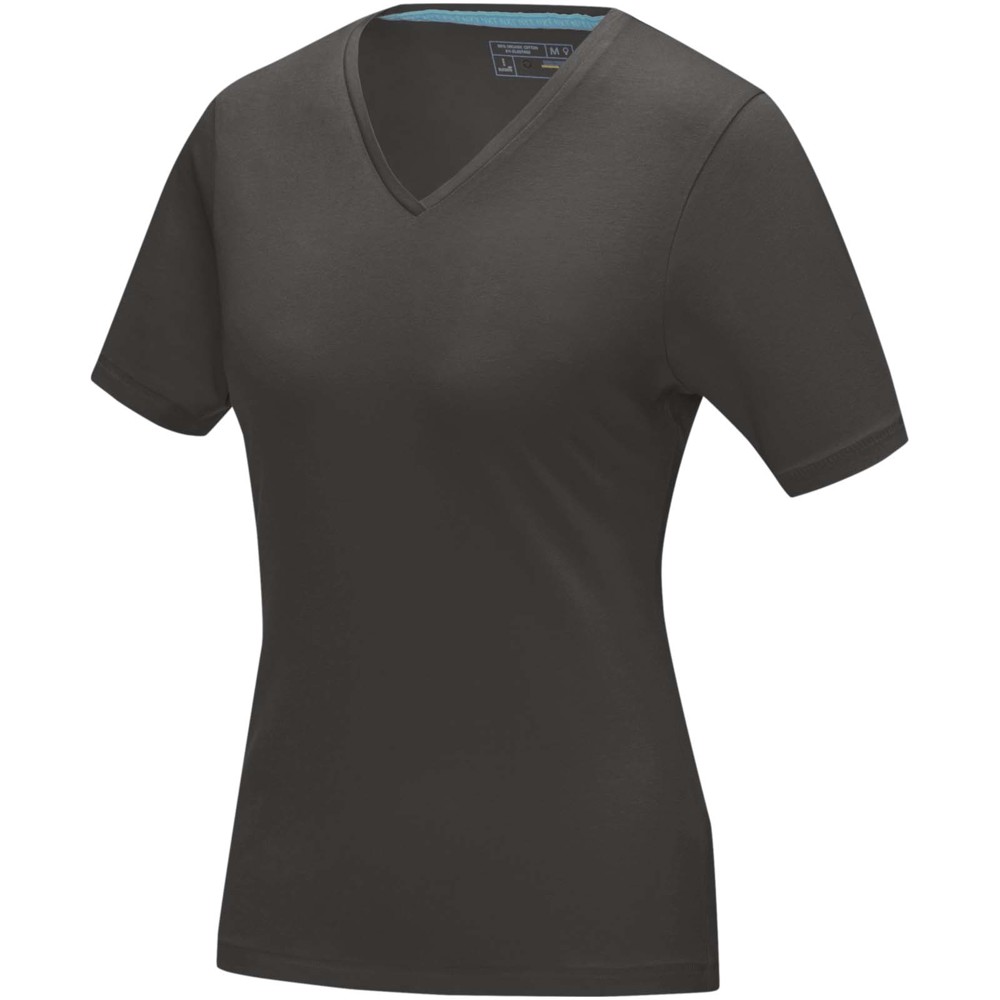 Kawartha short sleeve women's organic v-neck t-shirt - Storm grey
