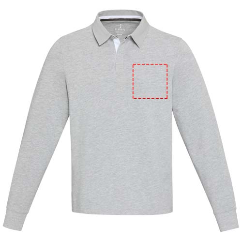 Clyde unisex organic rugby polo sweatshirt
