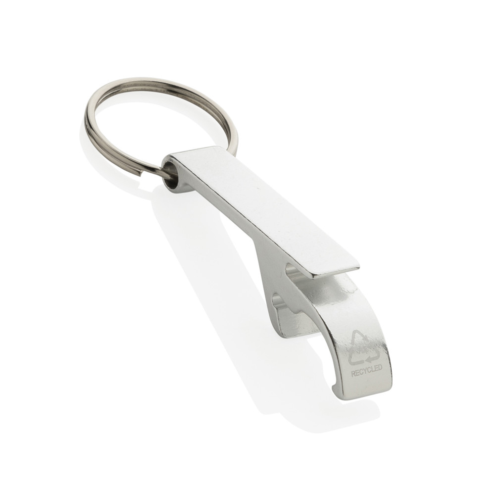 RCS recycled aluminum bottle and can opener - silver (± PMS 428)