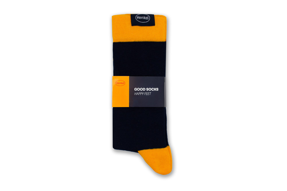 Henkel socks Dark blue/bright orange