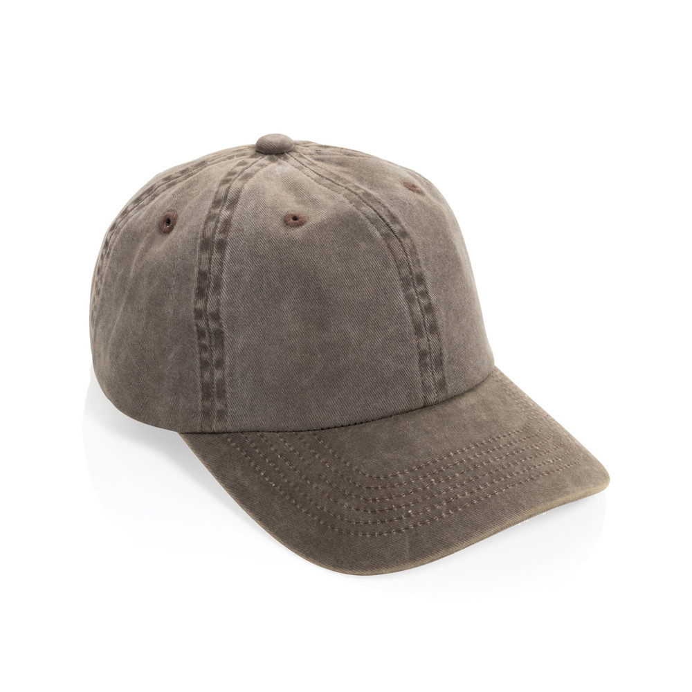 BEAU AWARE™ Washed 6 panel 270gsm cotton twill cap - brown (± PMS brown)