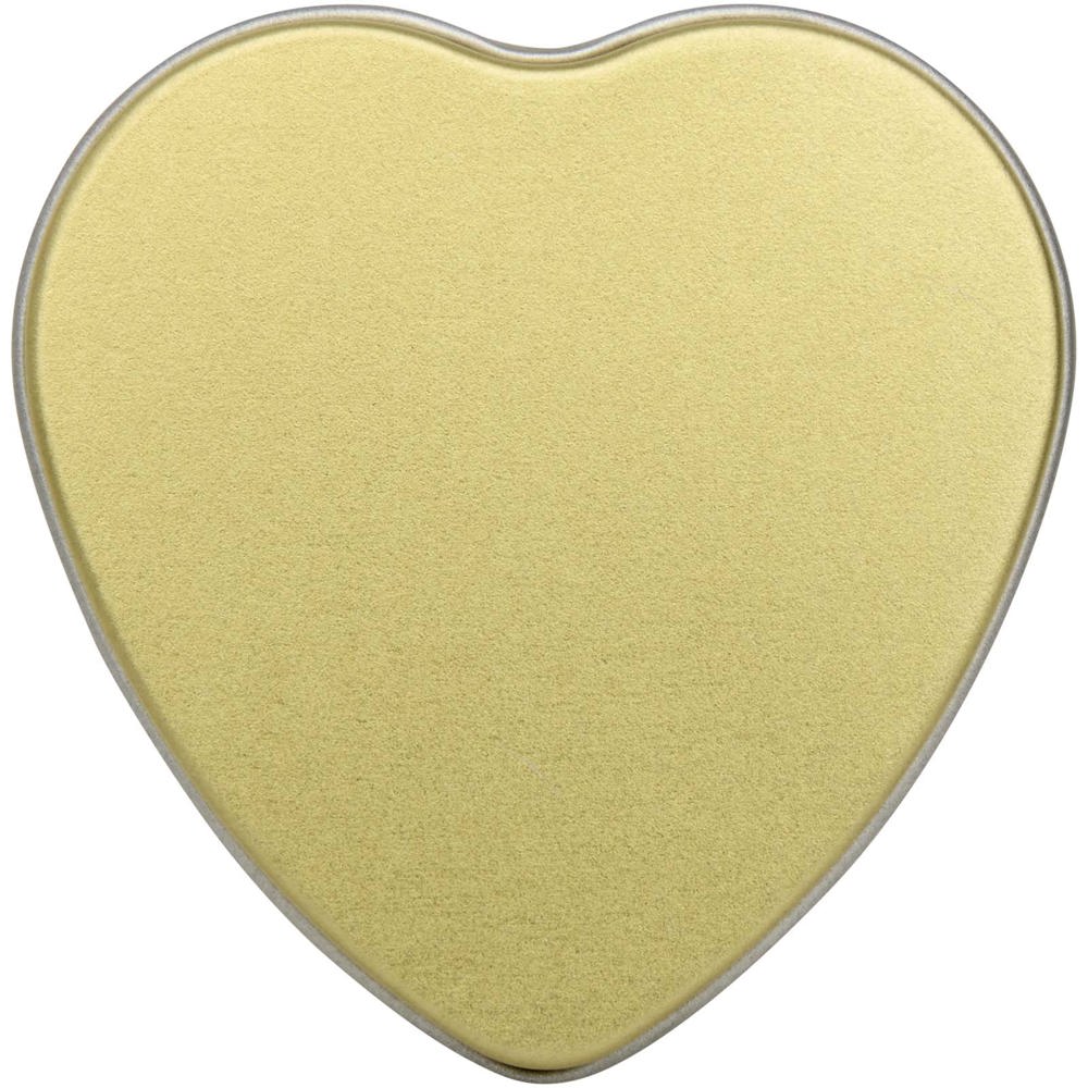 Blissful heart-shaped tin candle with vanilla aroma