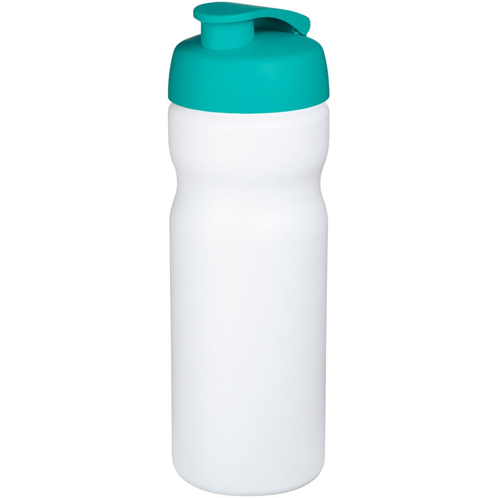 Baseline® Plus 650 ml flip lid sport bottle - White, Aqua