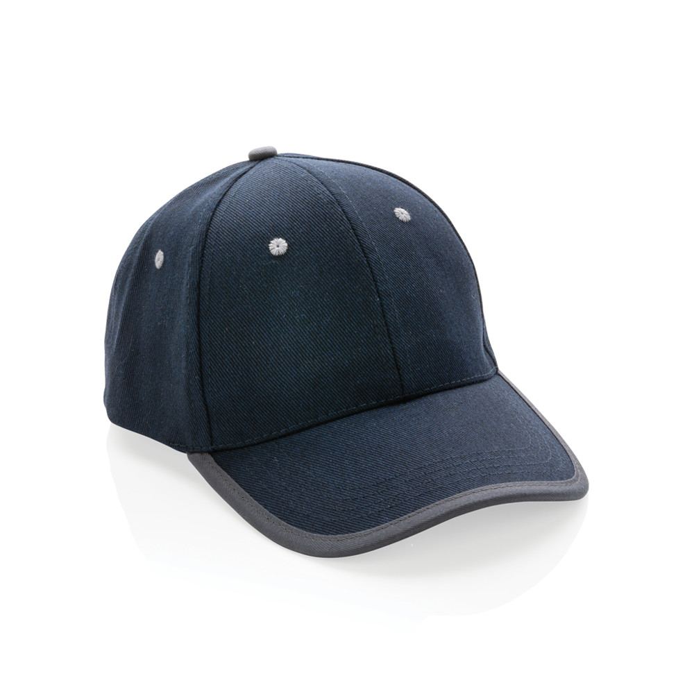 Impact AWARE™ Brushed rcotton 6 panel contrast cap 280gr - navy (± PMS 539)