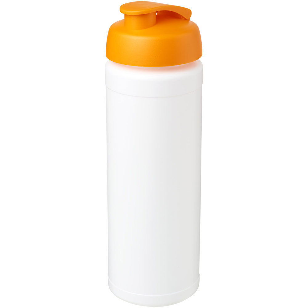 Baseline® Plus grip 750 ml flip lid sport bottle - White, Orange