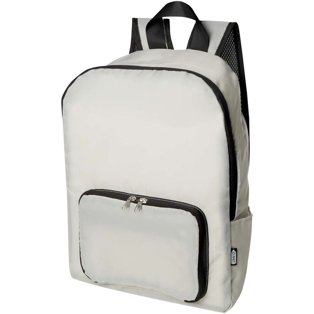 EcoFold RPET foldable backpack 15L - Sandstone