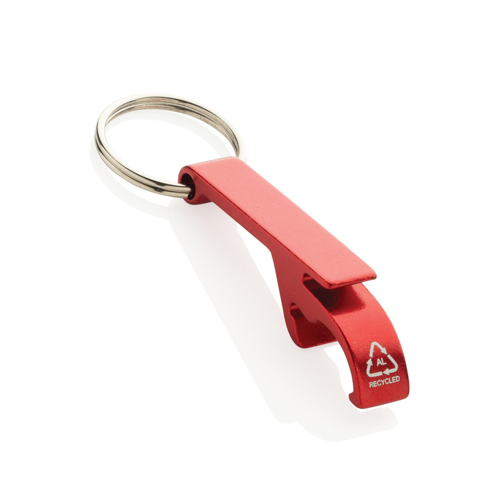 RCS recycled aluminum bottle and can opener - red (± PMS 193)