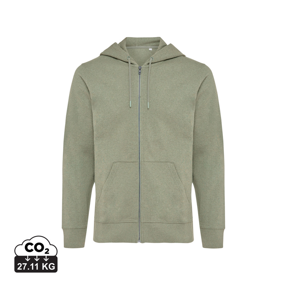 IQONIQ Abisko recycled cotton zip through hoodie