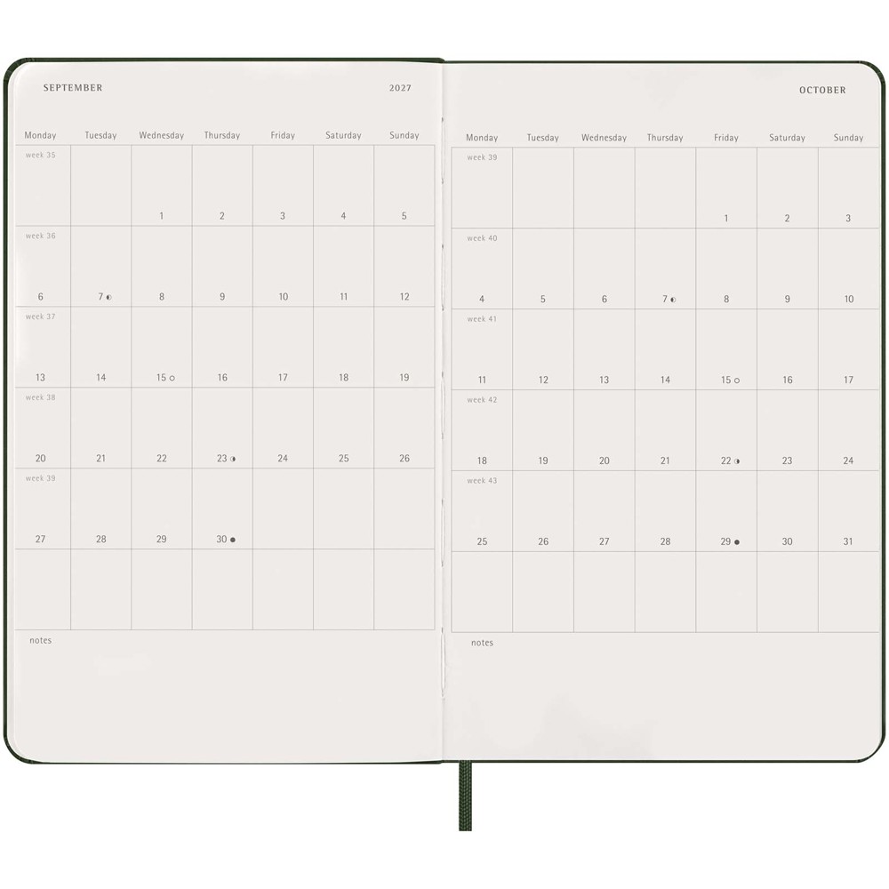 Moleskine hard cover 12 month L daily planner