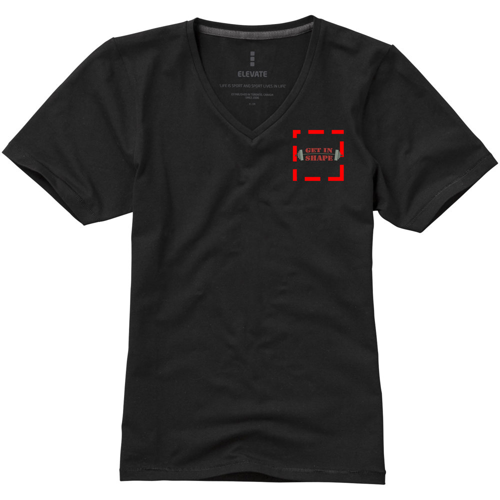 Kawartha short sleeve women's organic v-neck t-shirt